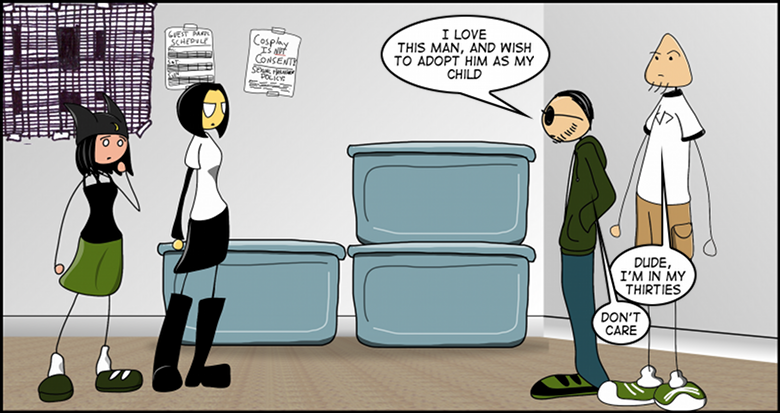 Troy's design has never reminded me more of Larry than in this set of strips...