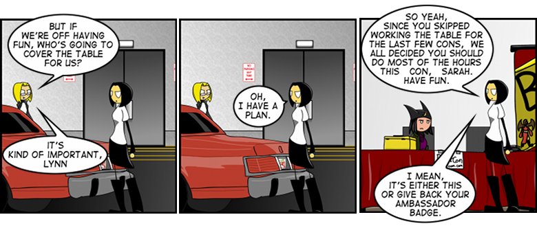 Don't feel too bad -- Sarah's been kinda skipping out on this stuff.