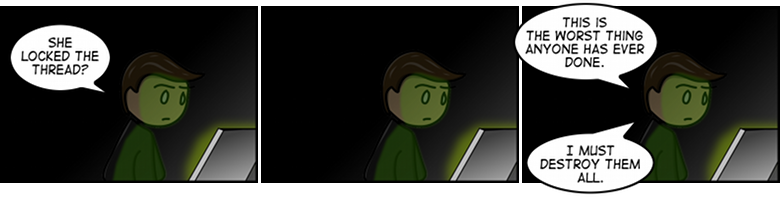 The green glow is caused by Terrence's Matrix wallpaper. He's really into that scene with morpheus and neo in the chairs.