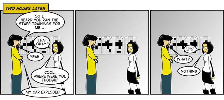 She has an alibi, y'know.