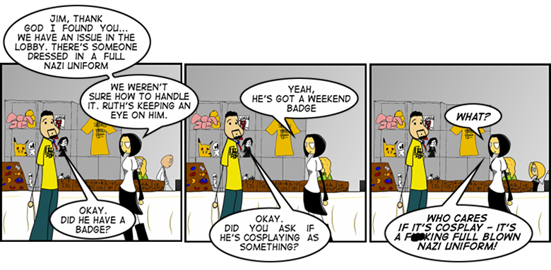 Lynn is restraining herself quite a bit.